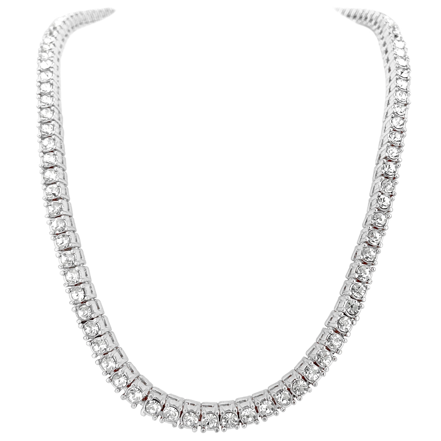 1.92 ct Pave Diamond Bar Tennis Necklace - Sarah O.