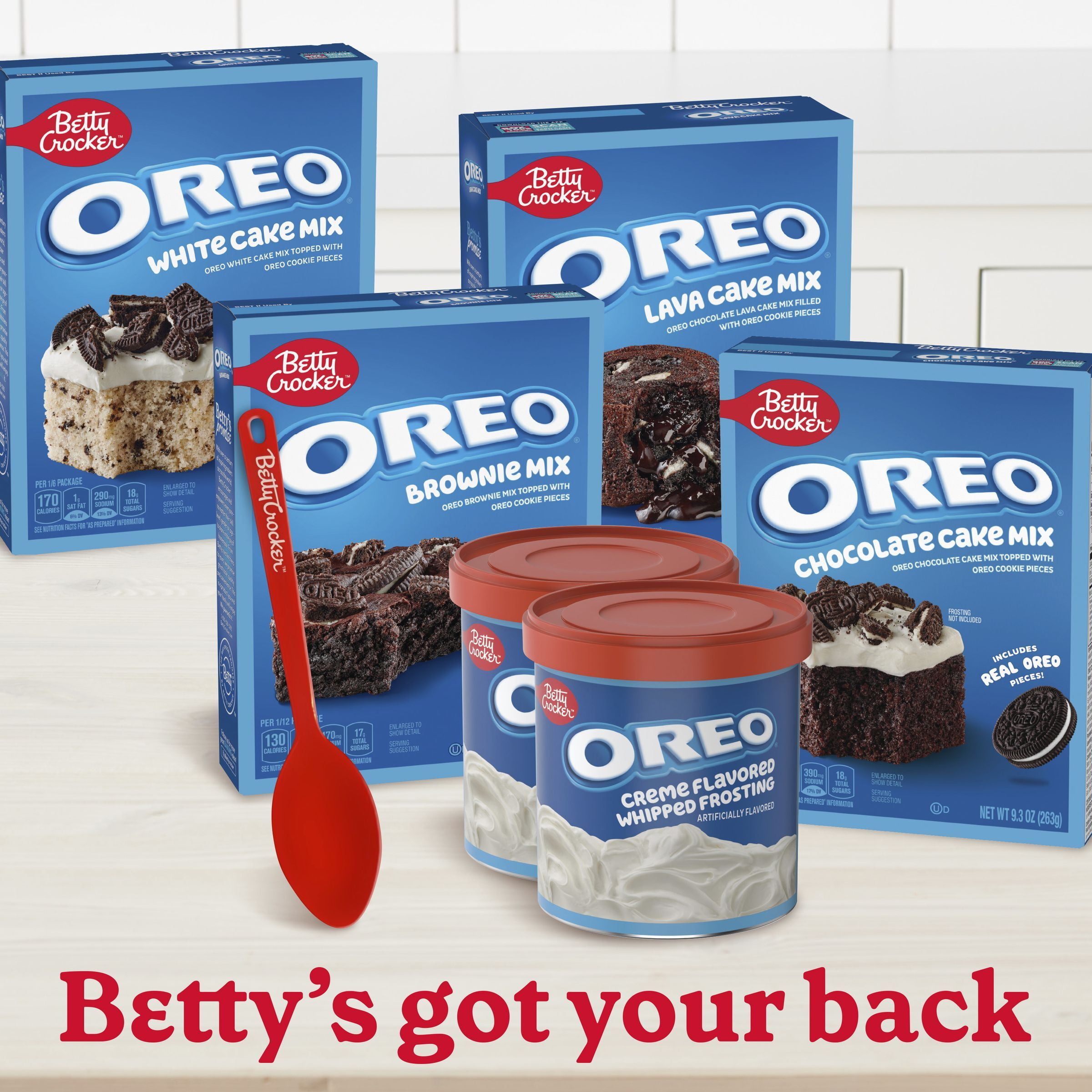 New Betty Crocker™ OREO® Baking Mixes and Frosting 