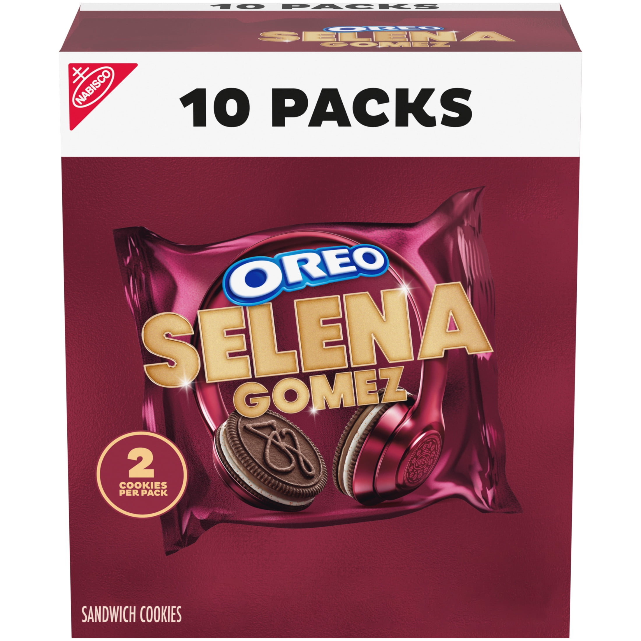 Selena Gomez OREO Cookies, Limited Edition, 10 Snack Packs (2 Cookies Per Pack)