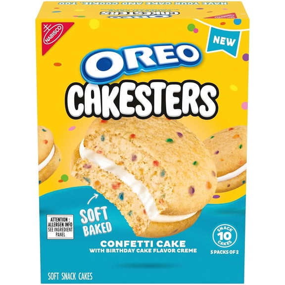 OREO Cakesters Confetti Cake Soft Snack Cakes 10 snack cakes