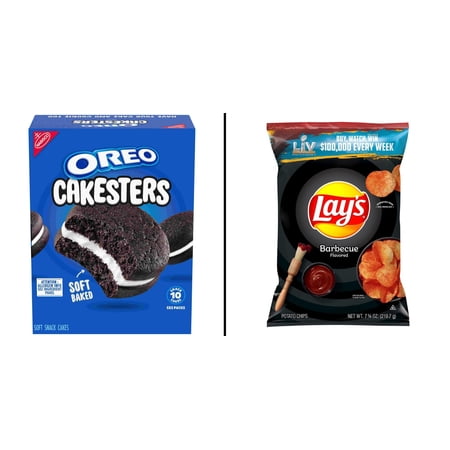 OREO Cakesters Soft Snack 5 ct & Lay's Barbecue Potato Chips 7.75 oz