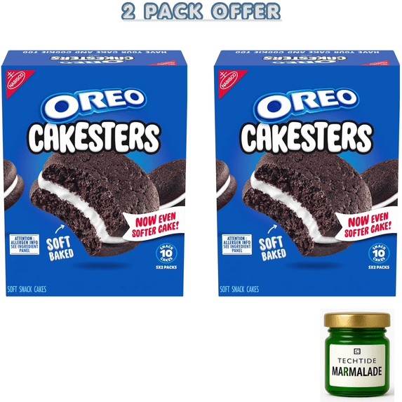 OREO Cakesters Soft Snack Cakes, 5 - 2.02 oz Snack Packs ( 2 PACK )