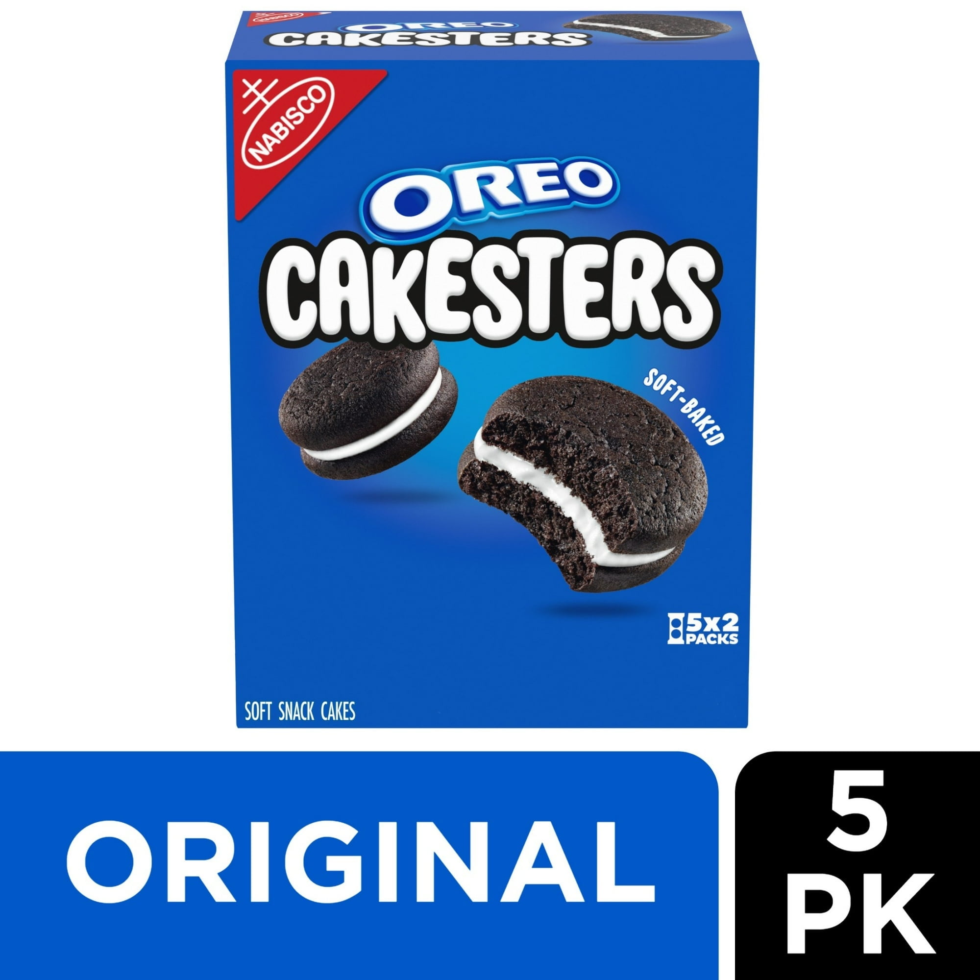 OREO Cakesters Soft Snack Cakes, 5 - 2.02 oz Snack Packs (Pack of 6)