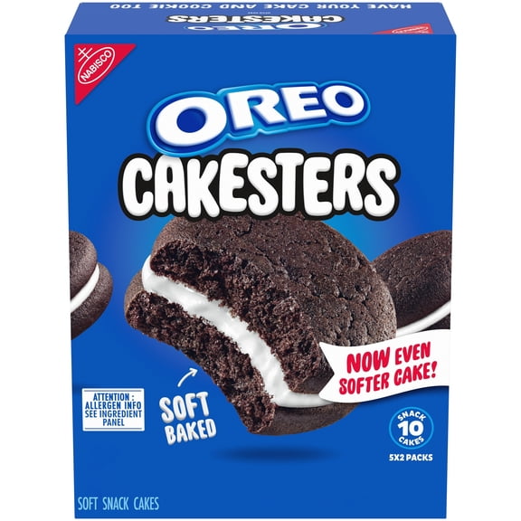 OREO Cakesters Soft Snack Cakes, 5 - 2.02 oz Snack Packs
