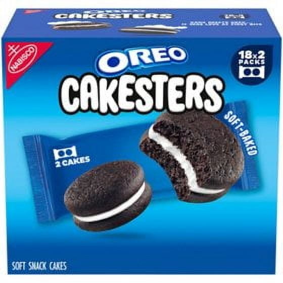 OREO Cakesters Soft Snack Cakes, Snack Packs, 2.02 oz., 18 count.Pack of 2