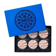 OREO Celebrations Red & White Drizzled White Fudge Covered Cookies 6ct Box