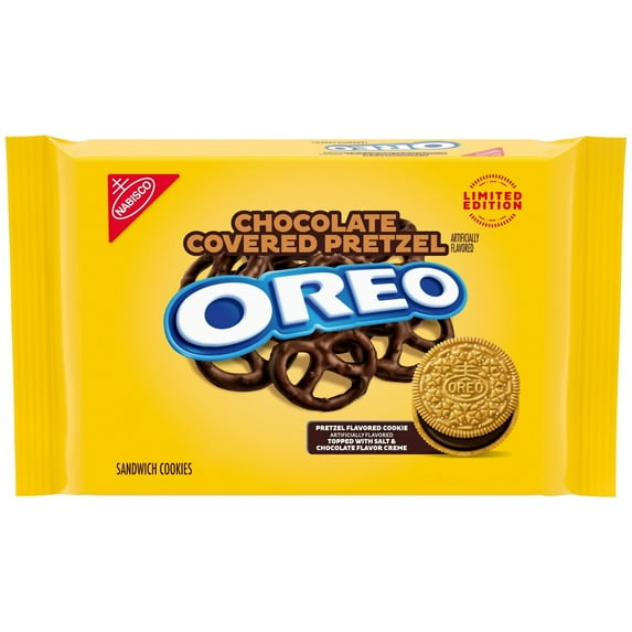 OREO Chocolate Covered Pretzel Sandwich Cookies, Limited Edition, 10.68 oz- Pack of 5