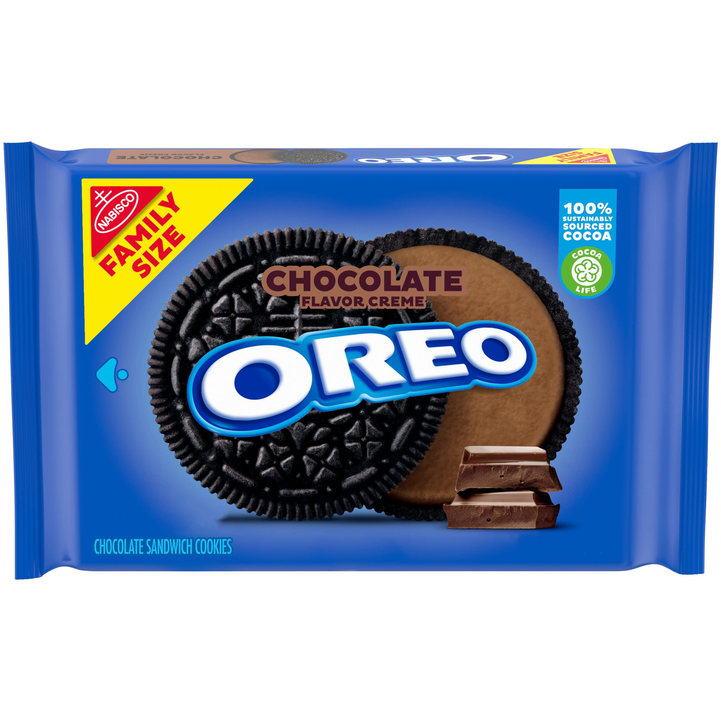 OREO Chocolate Creme Chocolate Sandwich Cookies, Family Size, 18.71 oz (Pack of 20)