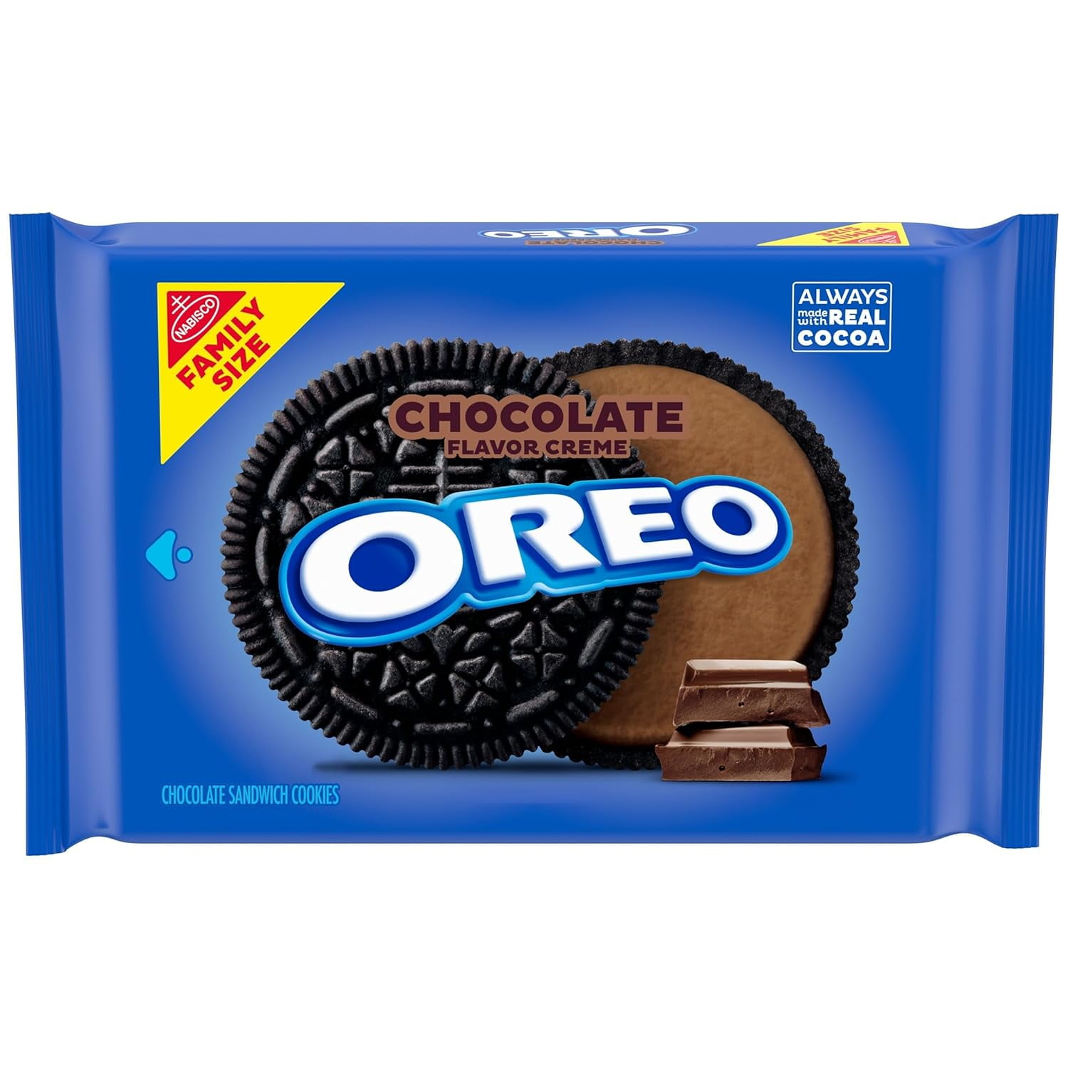 OREO Chocolate Creme Chocolate Sandwich Cookies, Family Size, 18.71 oz
