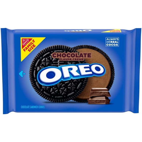 OREO Chocolate Creme Chocolate Sandwich Cookies, Family Size, 18.71 oz