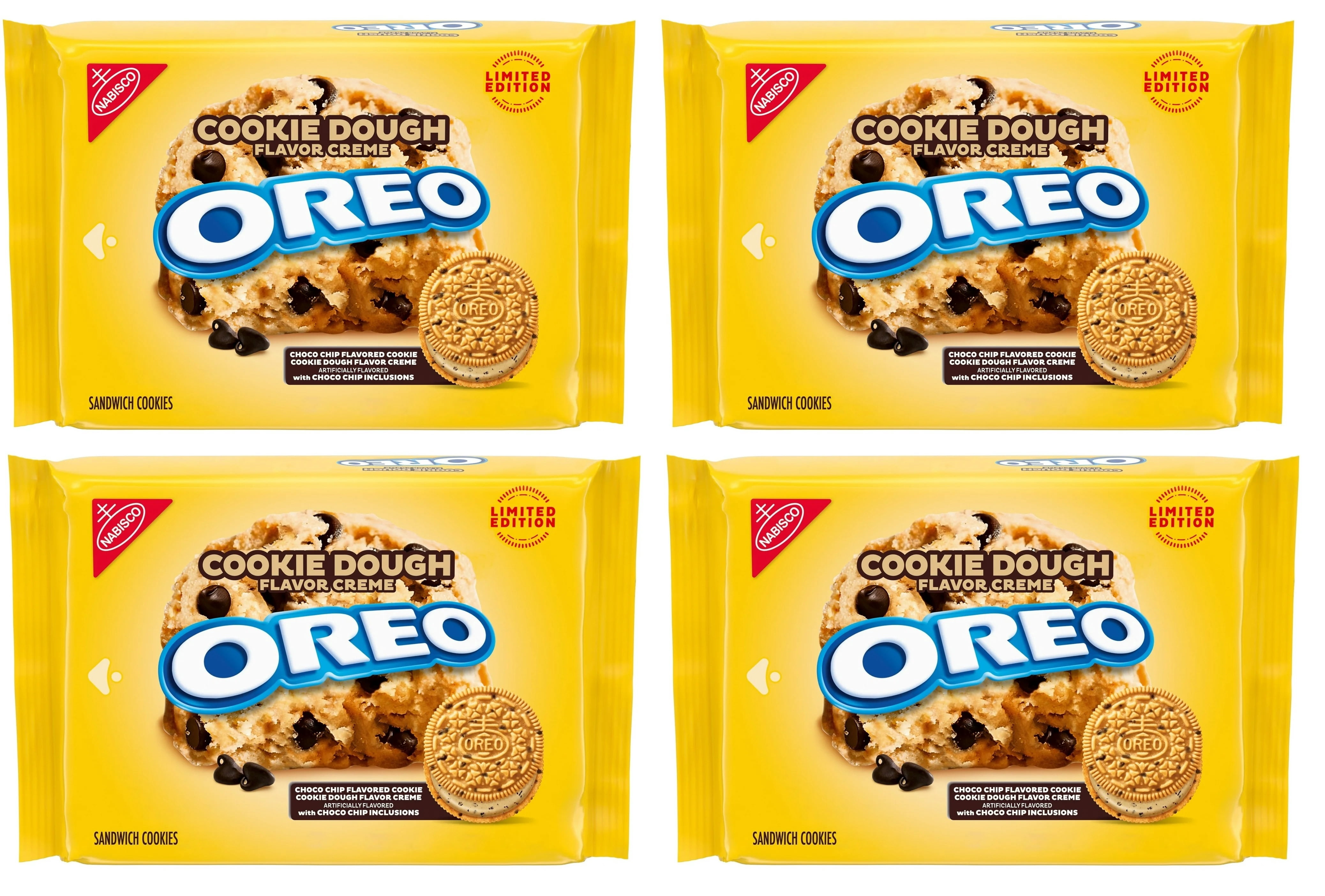OREO Cookie Dough Creme Sandwich Cookies Limited Edition 4 Pack