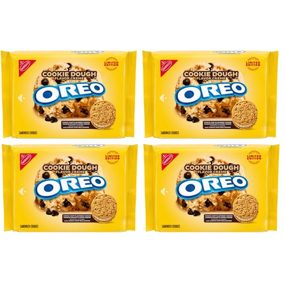 OREO Cookie Dough Creme Sandwich Cookies Limited Edition 4 Pack