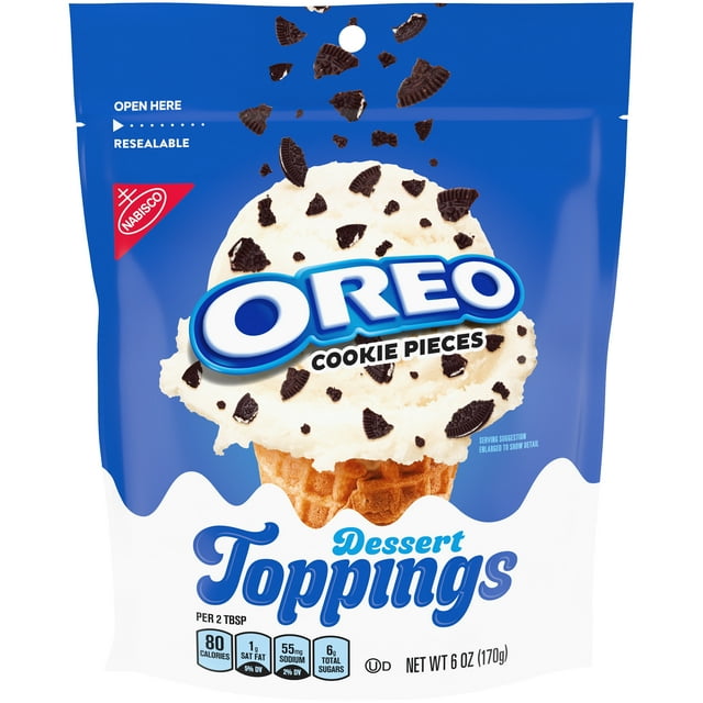 OREO Cookie Pieces Dessert Toppings, 6 oz