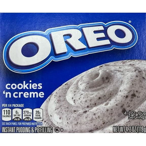 OREO Cookies N Creme Instant Pudding & Pie Filling Dessert Mix 4.2 oz Box