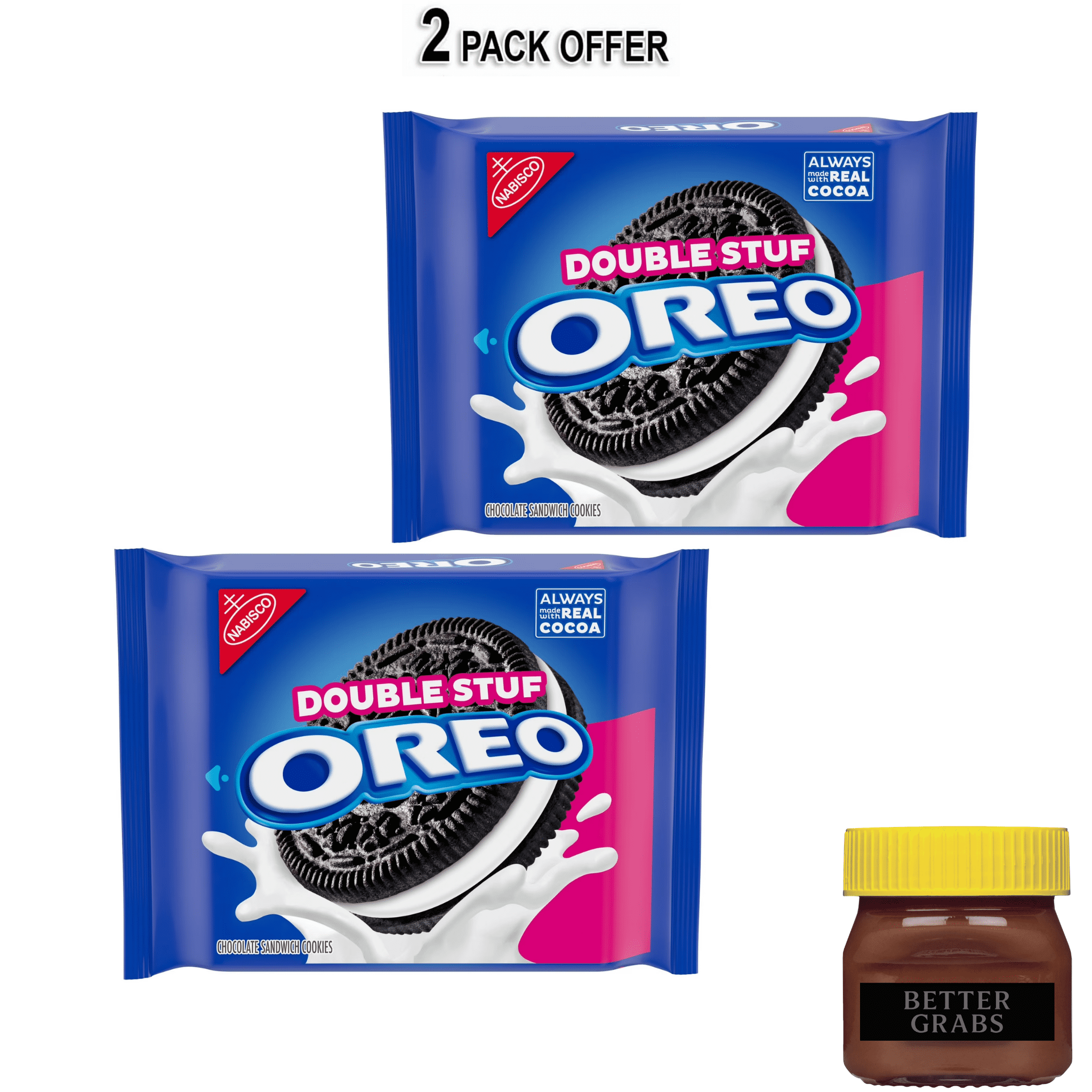 OREO Double Stuf Chocolate Sandwich Cookies, 14.03 Oz