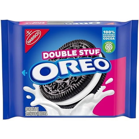 OREO Double Stuf Chocolate Sandwich Cookies, 14.03 oz (Pack of 4)