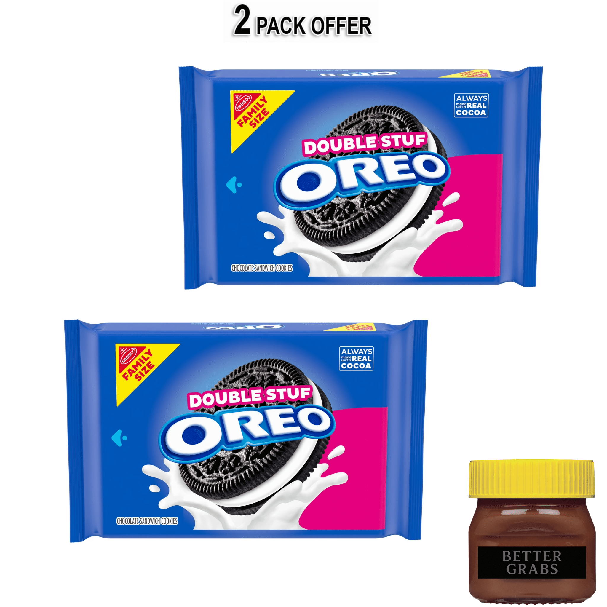OREO Double Stuf Chocolate Sandwich Cookies, Family Size, 18.71 Oz