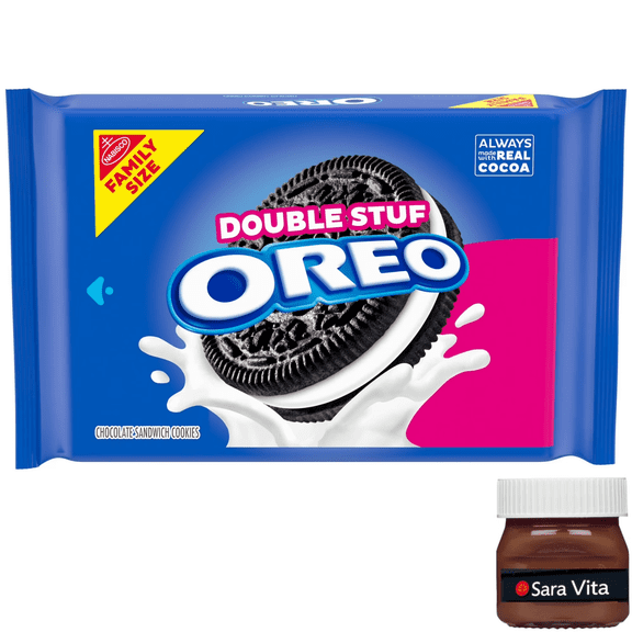 OREO Double Stuf Chocolate Sandwich Cookies, Family Size, 18.71 oz