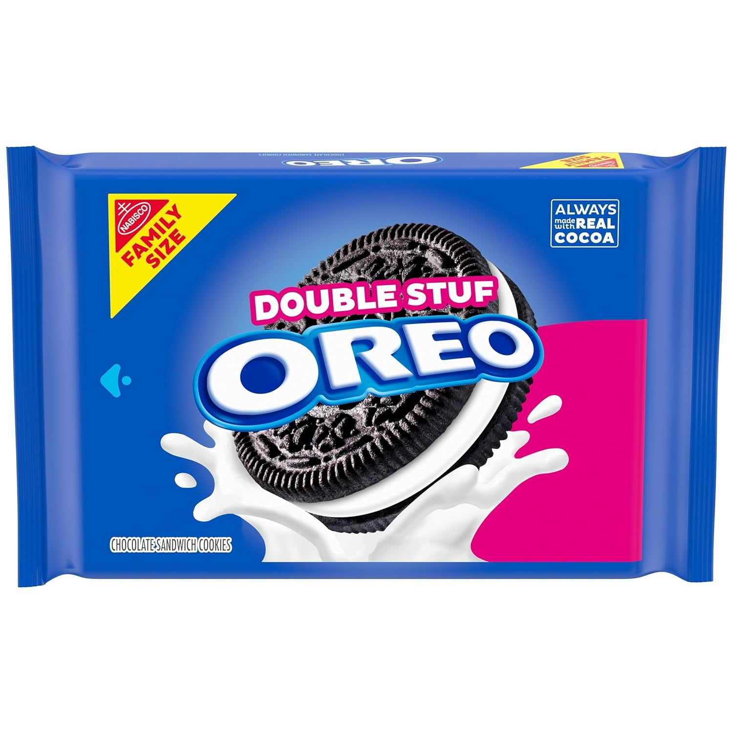 Oreo Double Stuf Chocolate Sandwich Cookies, Family Size, 18.71 oz