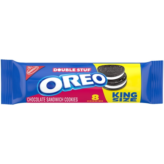OREO Double Stuf Chocolate Sandwich Cookies, King Size Snack Pack, 4.1 oz