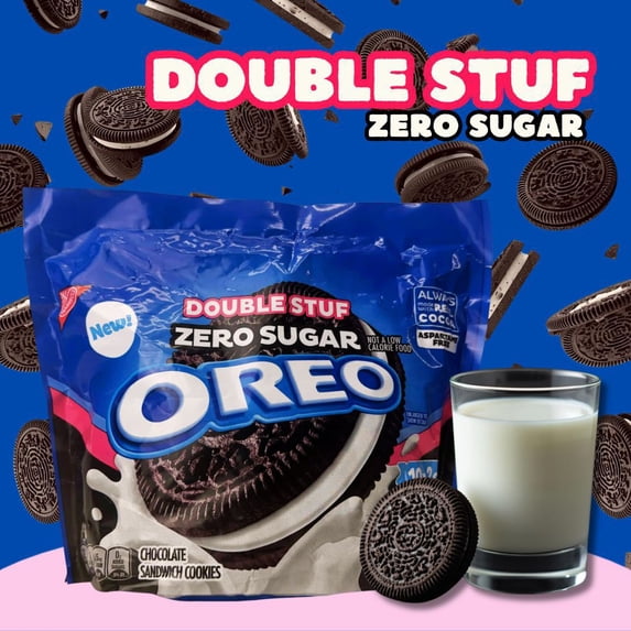 OREO Double Stuf Zero Sugar Chocolate Sandwich Cookies, 10 Snack Packs, 10.3 oz Bags