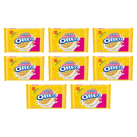 OREO GOLDEN DOUBLE STUF COOKIES 18.71 OZ (Pack of 8)