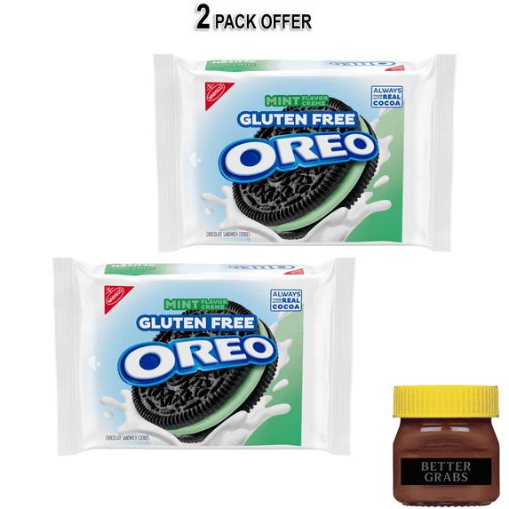 OREO Gluten Free Mint Creme Chocolate Sandwich Cookies, Gluten Free Cookies, 12.47 Oz