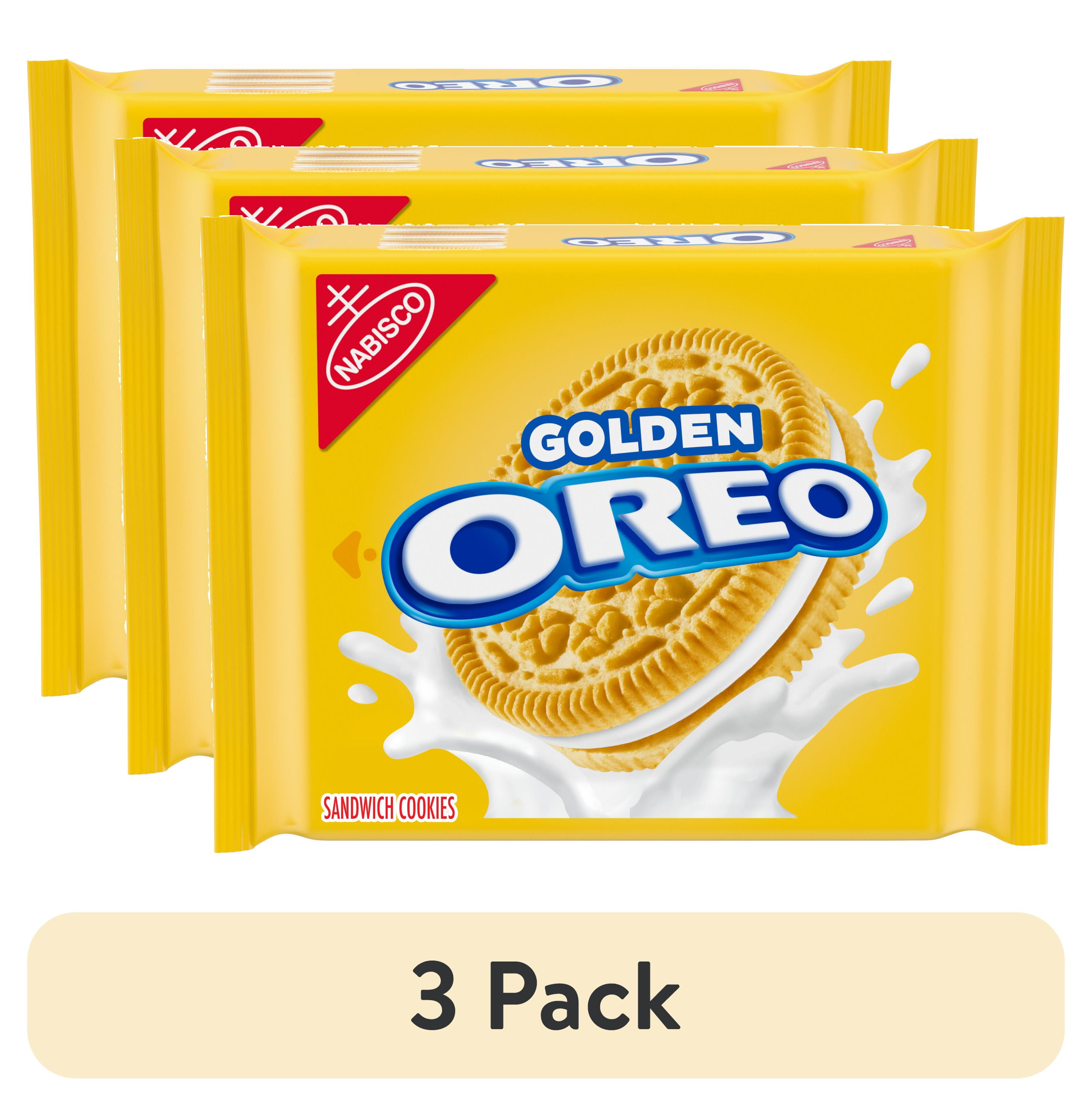 (3 pack) OREO Golden Sandwich Cookies, 13.29 oz