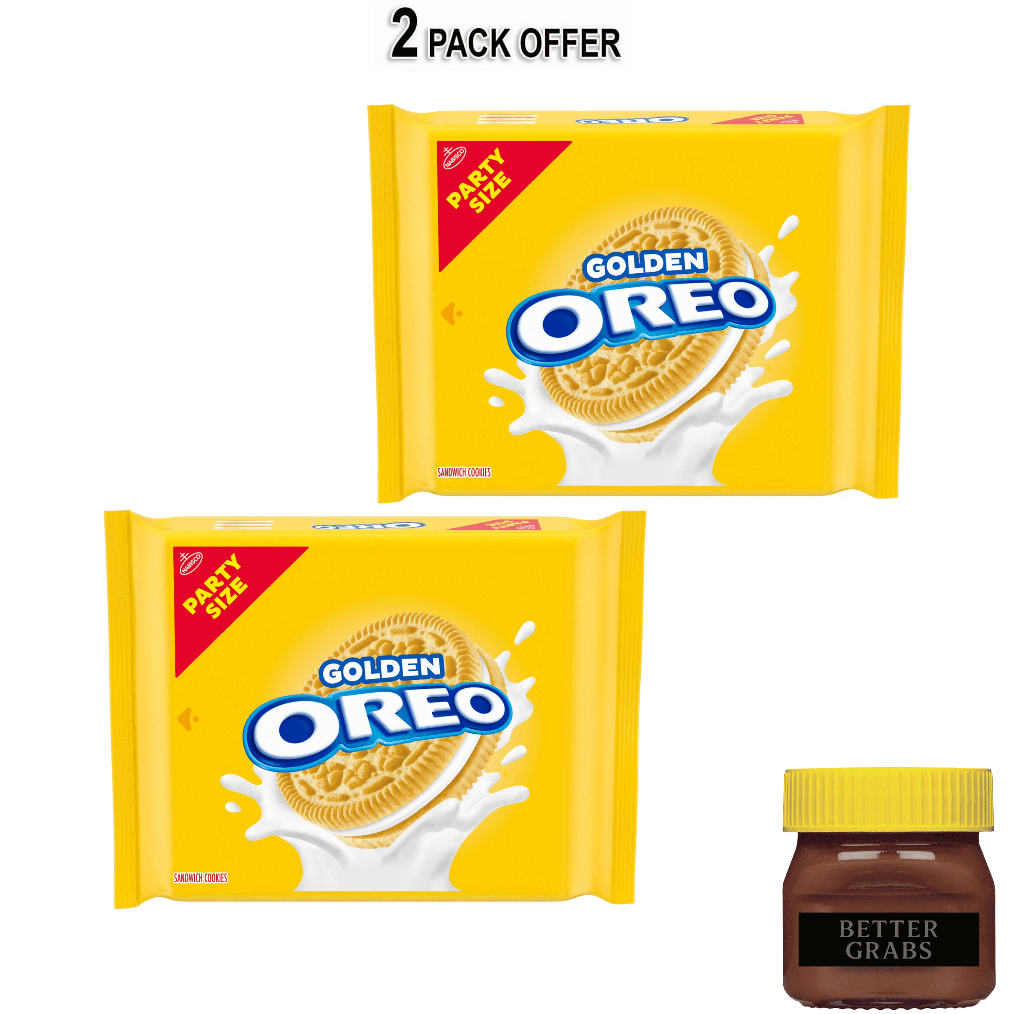 OREO Golden Sandwich Cookies, Party Size, 24.16 Oz