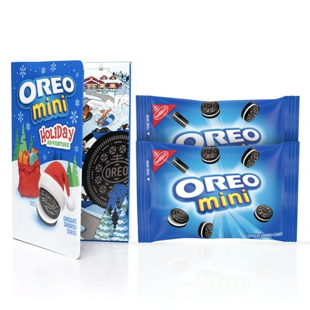 OREO Holiday Storybook Stocking Stuffer, 2-1 oz OREO Mini Cookies Snack Pack, Shelf-Stable