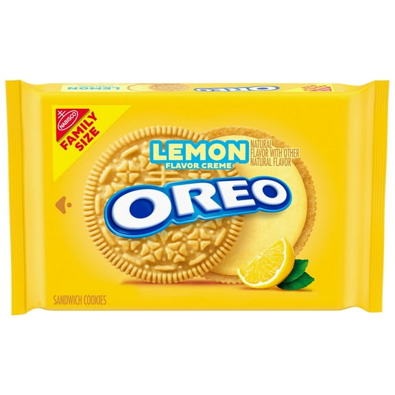 Oreo Lemon Creme Sandwich Cookies Family Size (Pack of 14)