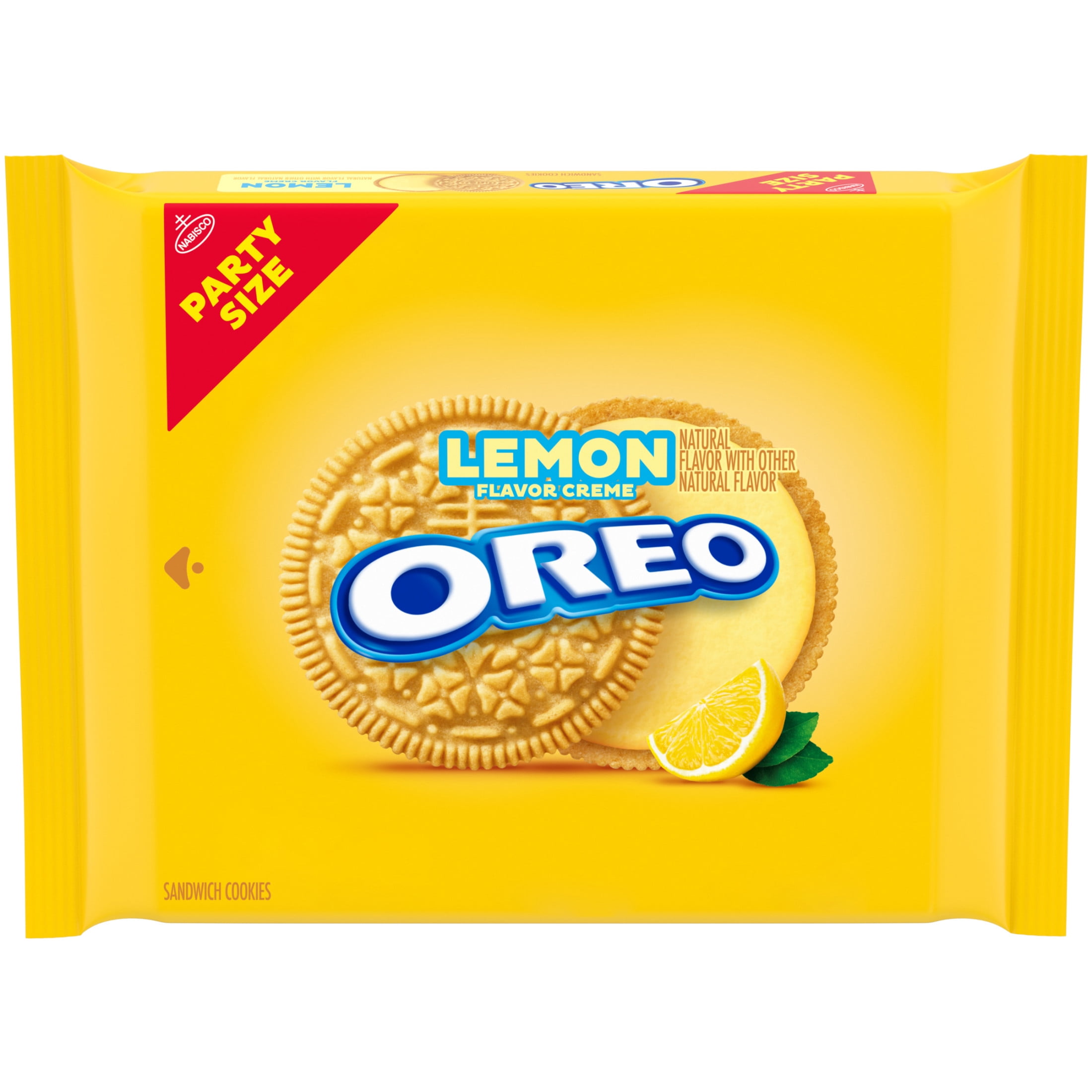 OREO Lemon Creme Sandwich Cookies, Party Size, 24.95 oz OREO Lemon Creme Sandwich Cookies, Party Size, 24.95 oz