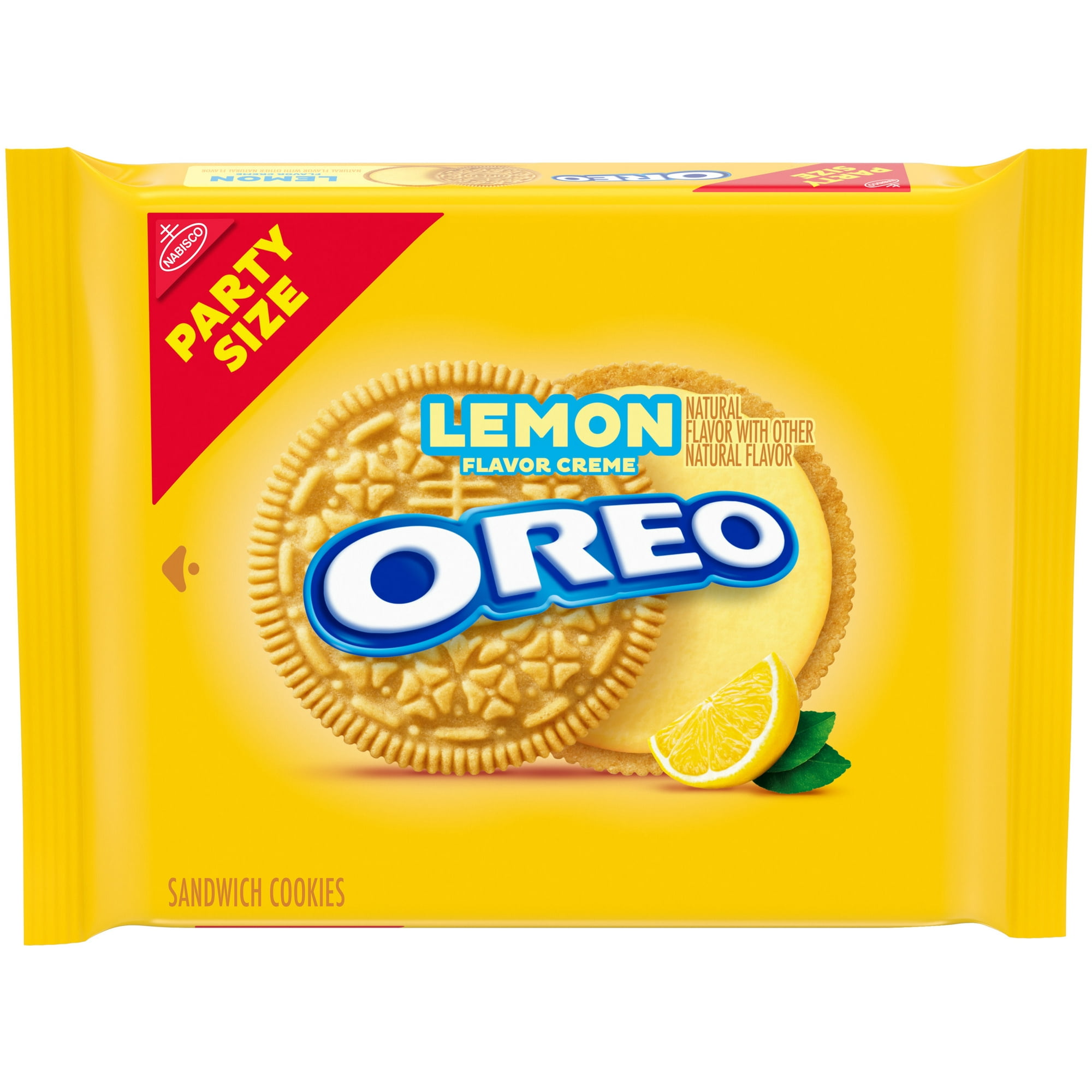 OREO Lemon Creme Sandwich Cookies, Party Size, 26.7 oz