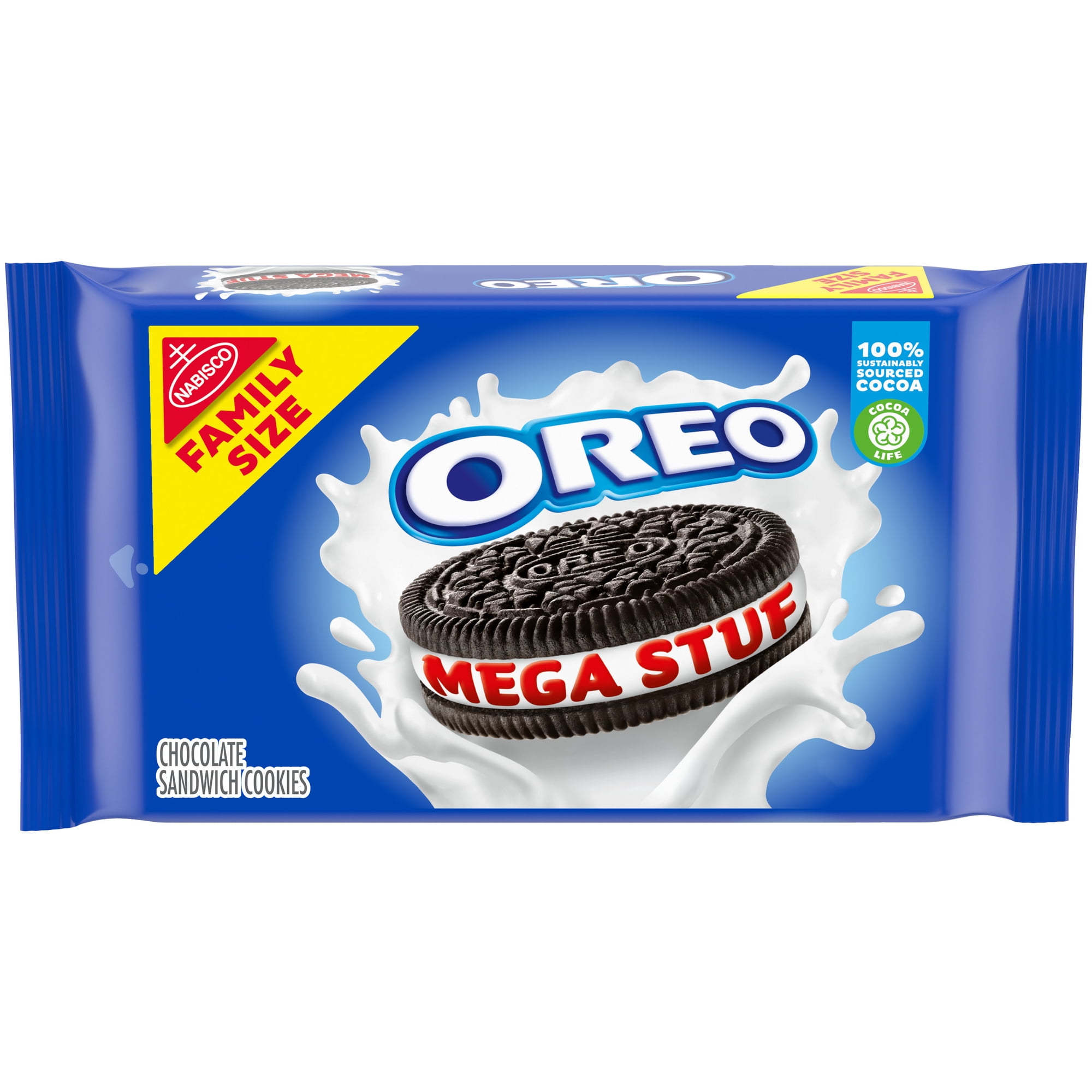 OREO Mega Stuf Chocolate Sandwich Cookies, Family Size, 17.6 oz OREO Mega Stuf Chocolate Sandwich Cookies, Family Size, 17.6 oz