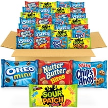 OREO Mini, CHIPS AHOY! Mini, SOUR PATCH KIDS & Nutter Butter Bites Variety Pack, 32 Snack Packs