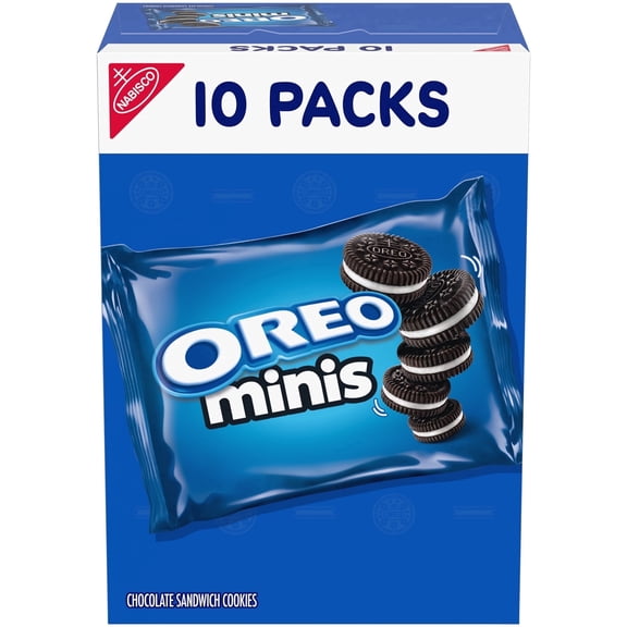 OREO Mini Chocolate Sandwich Cookies, 10 Snack Packs