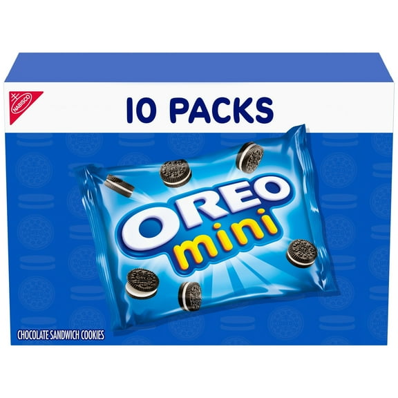 OREO Mini Chocolate Sandwich Cookies, 10 Snack Packs