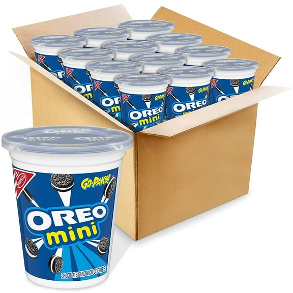 OREO Mini Chocolate Sandwich Cookies, 12 - 3.5 Ounce Go-Paks (Pack of 12)