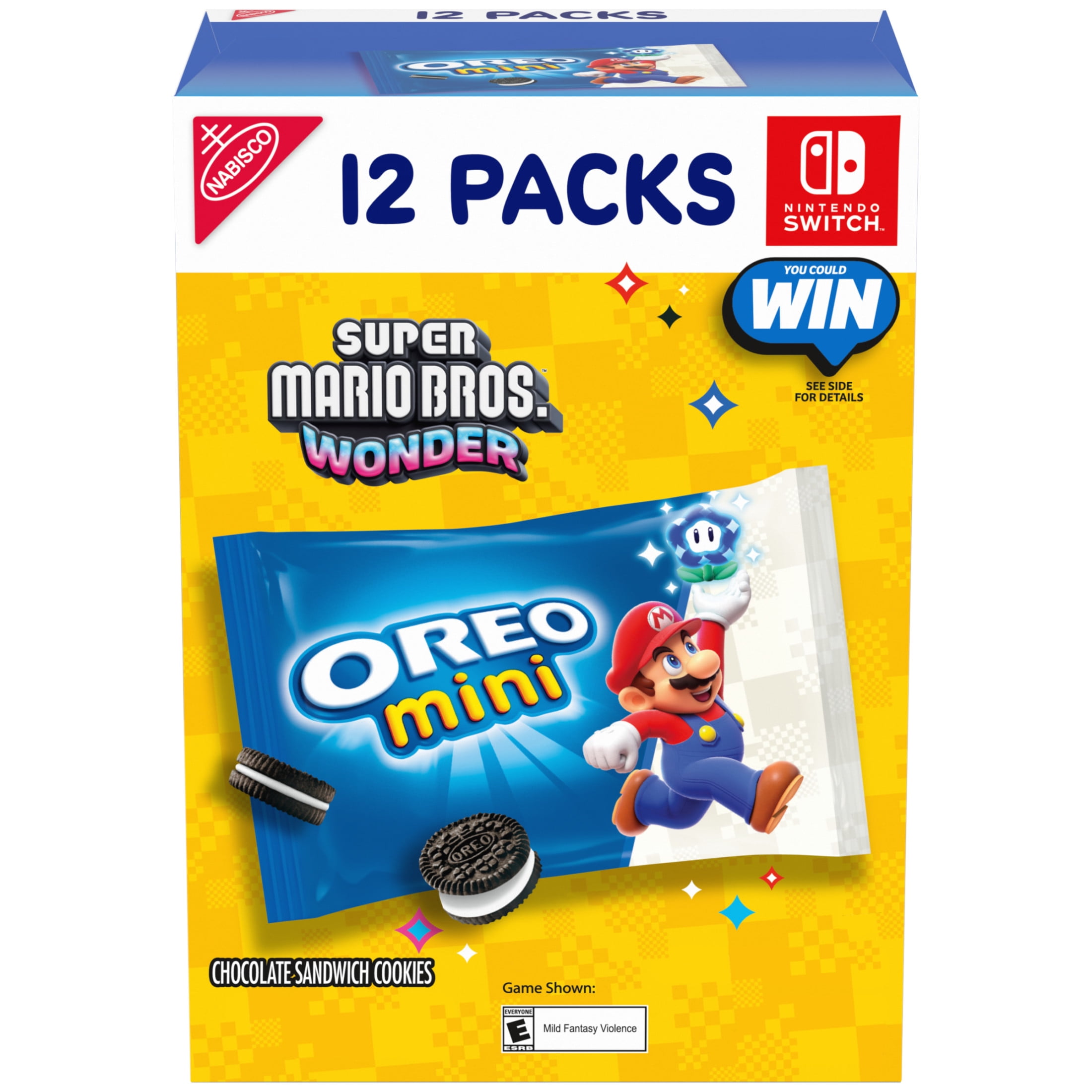 OREO Mini Chocolate Sandwich Cookies, 12 Snack Packs