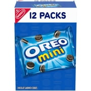 OREO Mini Chocolate Sandwich Cookies, 12 Snack Packs