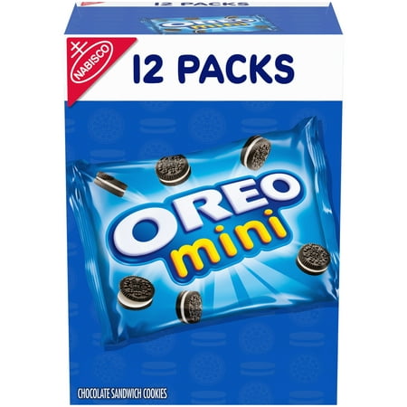 OREO Mini Chocolate Sandwich Cookies, 12 Snack Packs