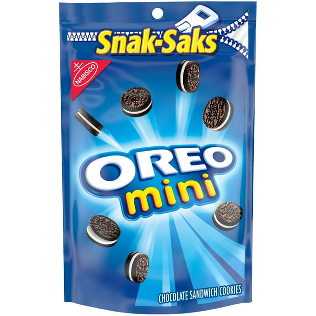 OREO Mini Chocolate Sandwich Cookies, Snak-Saks, 8 oz