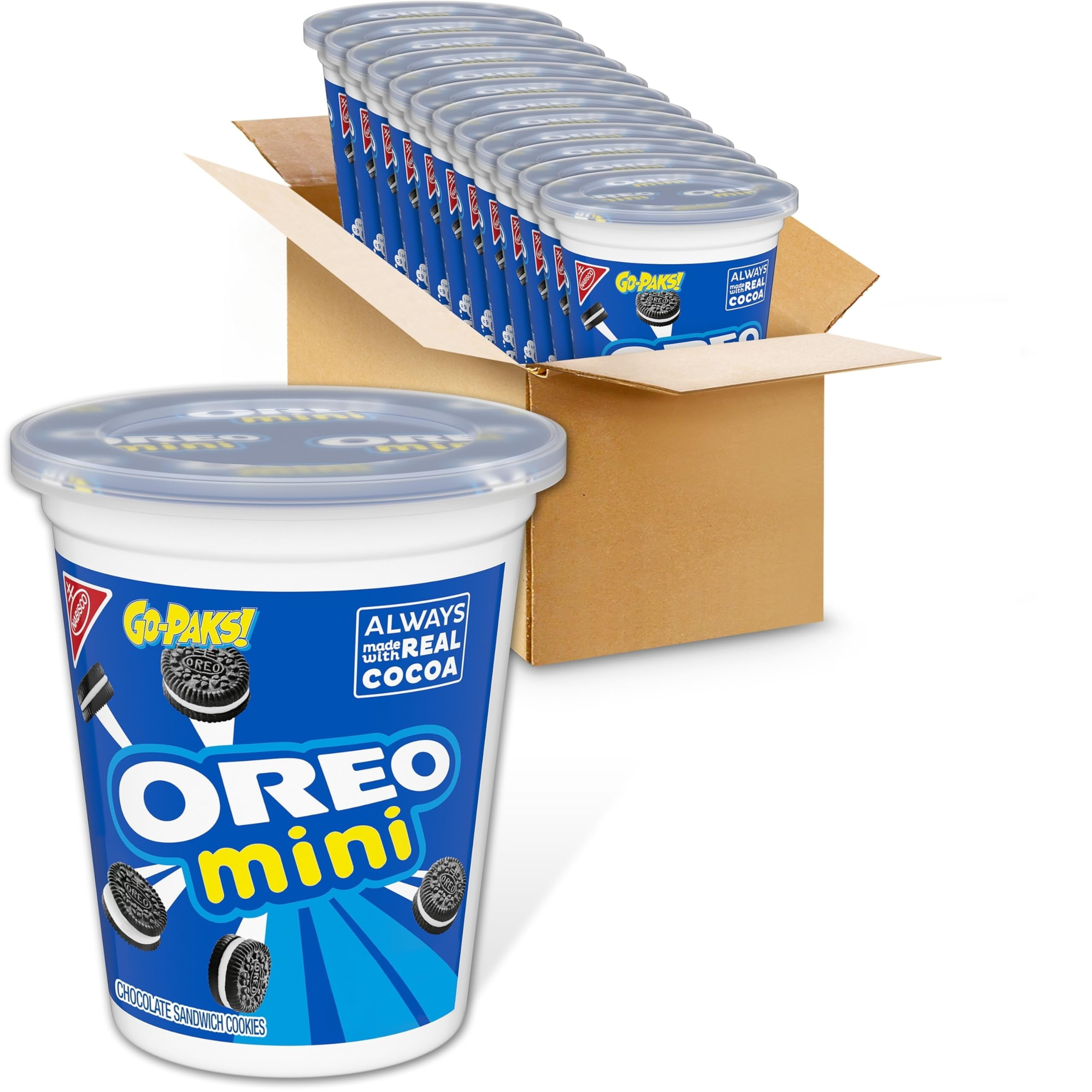 OREO Mini Chocolate Sandwich Cookies, Go-Paks, BSL1&nbsp;12 - 3.5 oz Cups