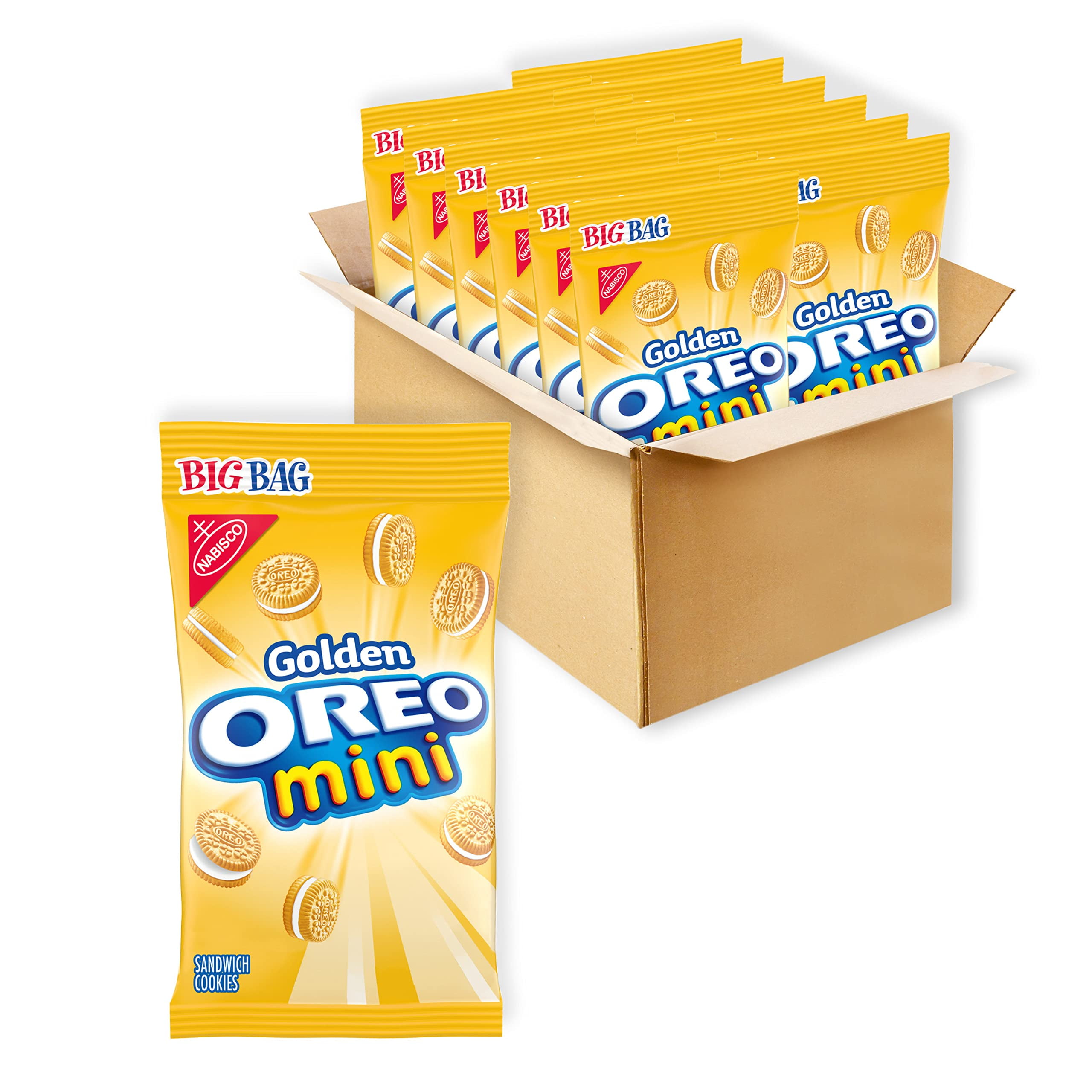 OREO Mini Golden Sandwich Cookies, 12 3 oz Big Bags