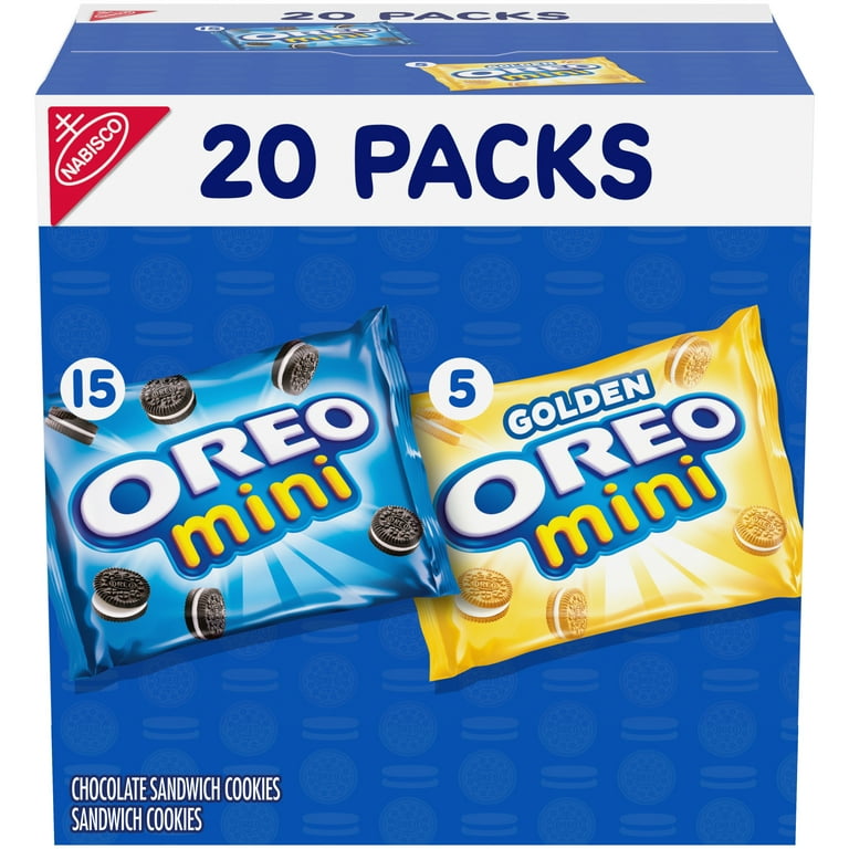 Oreo Mini Mix, Chocolate, Golden, 20 Packs - 20 pack, 1 oz packs