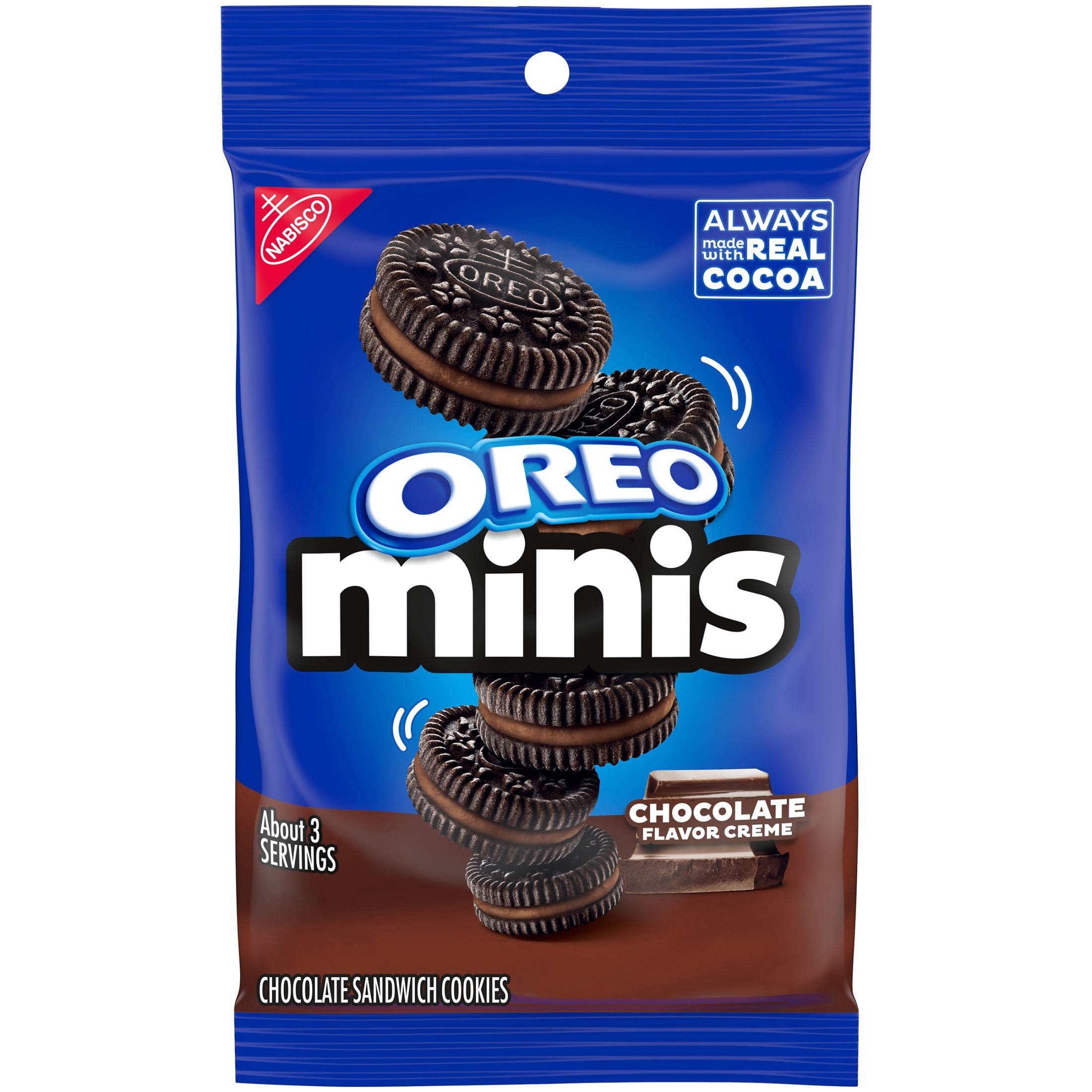 OREO Minis Chocolate Creme Chocolate Sandwich Cookies, 3 oz