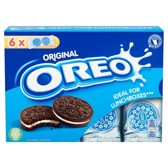 OREO Original Vanilla Sandwich Biscuits 6 Snack Packs 132g (pack of 7)