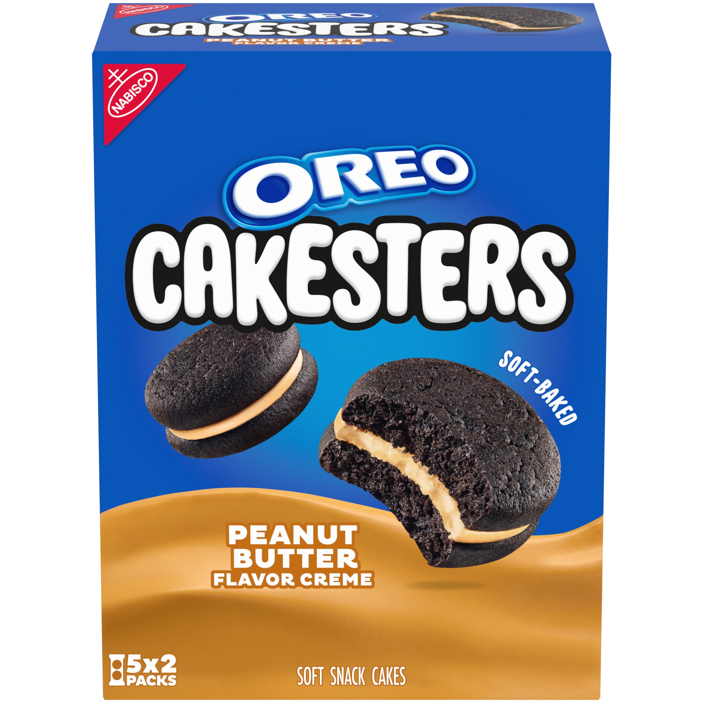 OREO Peanut Butter Creme Cakesters Soft Snack Cakes, 5 2.02 oz Snack