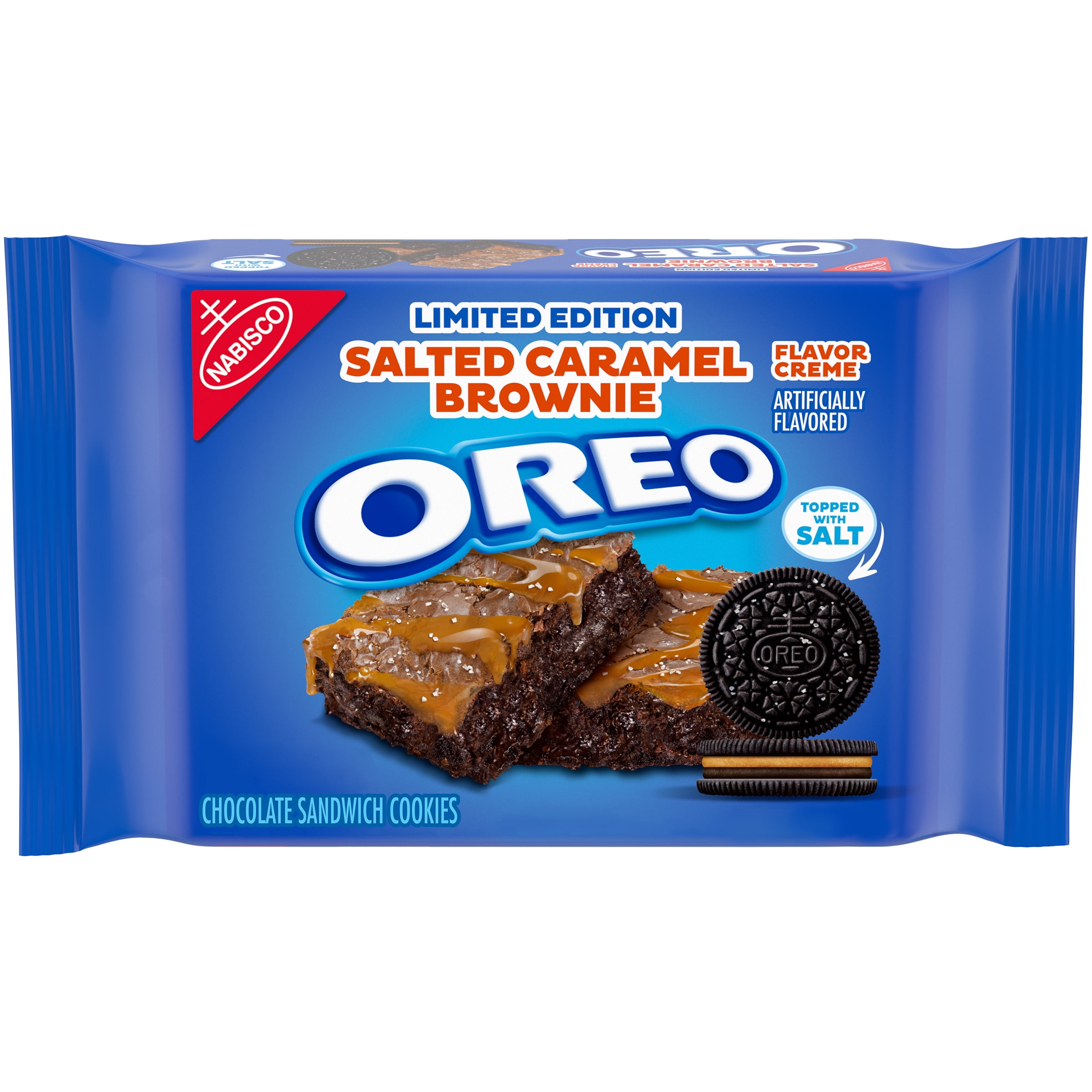 OREO Salted Caramel Brownie Flavored Creme Chocolate Sandwich Cookies, Limited Edition, 12.2 oz