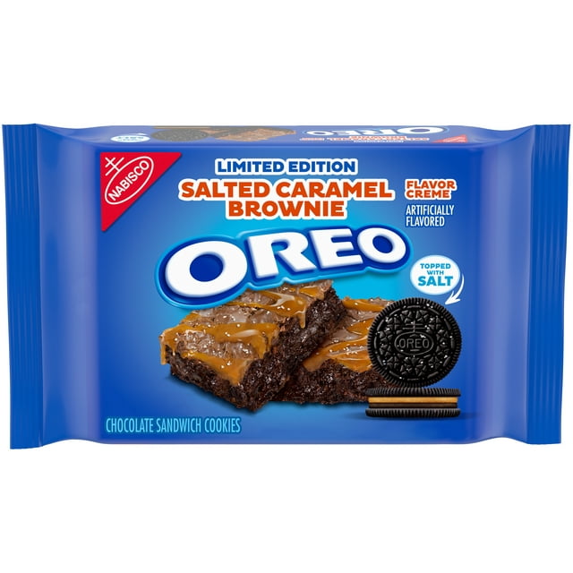 OREO Salted Caramel Brownie Flavored Creme Chocolate Sandwich Cookies ...